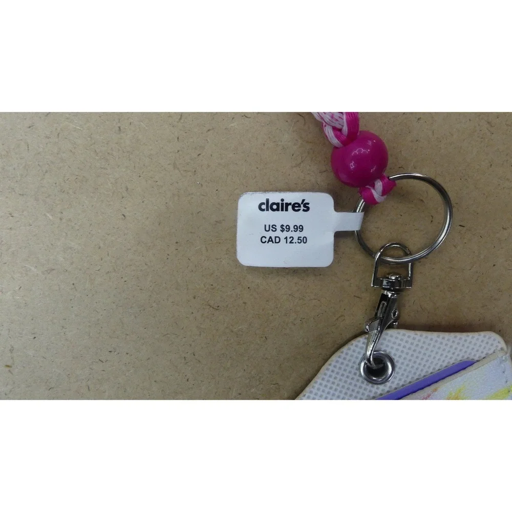 Claire's ID Holder Lanyard Girls OS Multi Color New Tie Dye Braided Cord